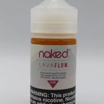 A bottle of naked lavaflow on a white background